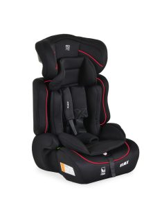 Moni FLEX autós ülés 76-150cm FEKETE-PIROS díszcsík 