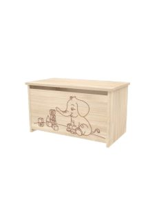 Elefántos játéktároló láda Borostyán