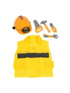 Power Tools FIÚ játék sisak, mellény, szerszámok SÁRGA