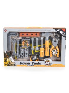   Power Tools FIÚ játék szerszámszett dobozban SÁRGA FEKETE