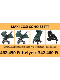   Maxi  Cosi Soho babakocsi mózeskosárral és babahordozóval ajándék Isofix talppal