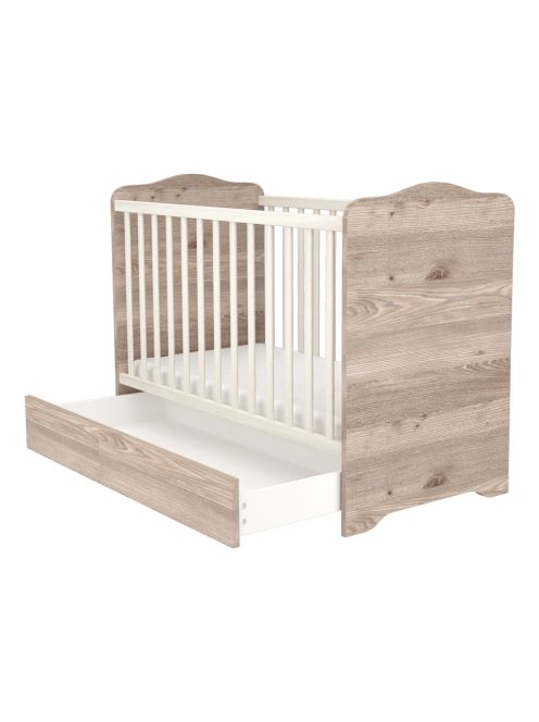 Zárt végű ágyneműtartós gyermekágy Krém-fűz